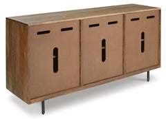 Brown/Black/White Accent Cabinet, view 2 - 2