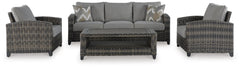 Gray, seating set front view - 3