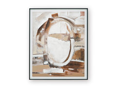 Brown/White/Black Bradlow wall art, full product view - 1
