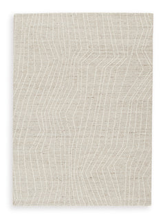 Gray/Ivory 60.13" x 84.25", complete rug product view - 5