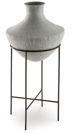 Distressed Cream Estonbank 35.13-inch vase, product view 2 - 7