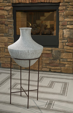 Distressed Cream Estonbank 35.13-inch vase, product view 5 - 10