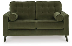 Olive, complete loveseat, front view - 3