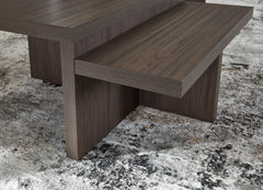Brown two-piece table set, product view 5 - 5