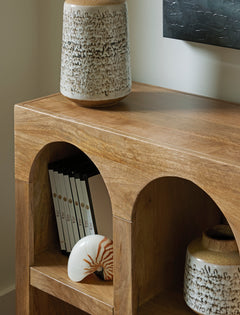 Natural Brown Console Sofa Table, product view 4 - 4