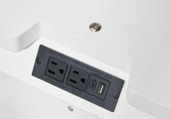 White, power, USB-A and USB-C charging panel detail - 4