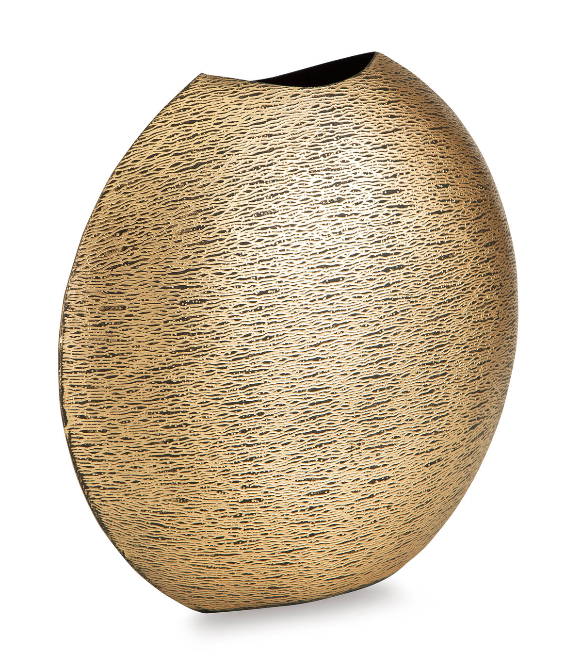 Antique Gold Finish Iansboro 11.5-inch vase, full product view