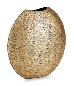 Antique Gold Finish Iansboro 11.5-inch vase, full product view - 1
