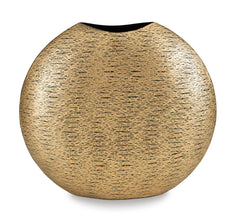 Antique Gold Finish Iansboro 11.5-inch vase, product view 2 - 2