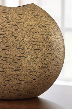 Antique Gold Finish Iansboro 11.5-inch vase, product view 3 - 3