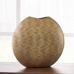 Antique Gold Finish Iansboro 11.5-inch vase, product view 5 - 5