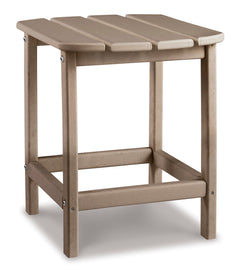 Driftwood outdoor end table, full product view - 11