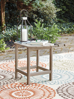 Driftwood outdoor end table, product view 4 - 14