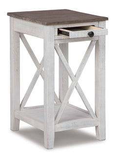 White/Gray Accent Table, view 2 - 2