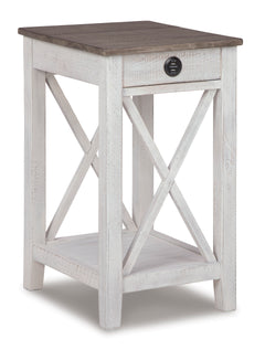 White/Gray Accent Table, view 3 - 3