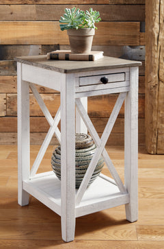 White/Gray Accent Table, view 7 - 7