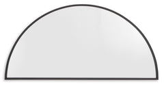 Black Denlow accent mirror, full product view - 1