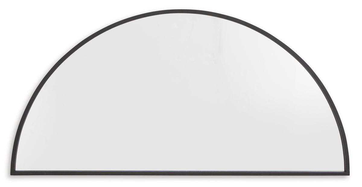 Black Denlow accent mirror, full product view