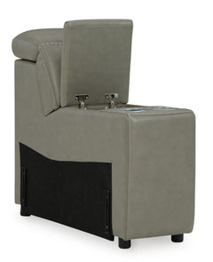 Gray / Sectional Storage Console, storage lid open - 2