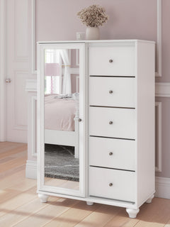 White / Dressing Chest, room setting; accessories excluded - 4