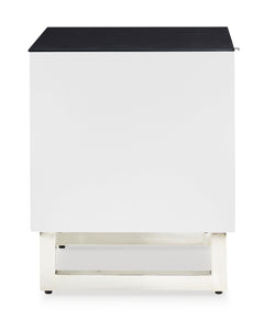 White/Black Drawer End Table, product view 4 - 4