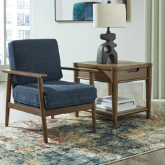 Navy, chair in room; other furniture and decor excluded - 2