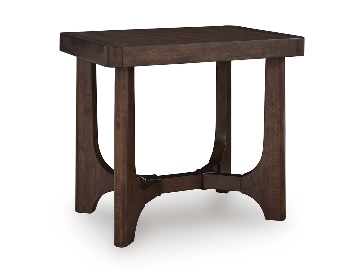 Dark Brown End Table, full product view