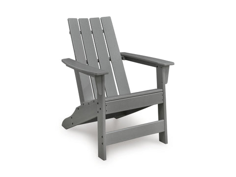 Gray HDPE Adirondack Chair with Slatted Back