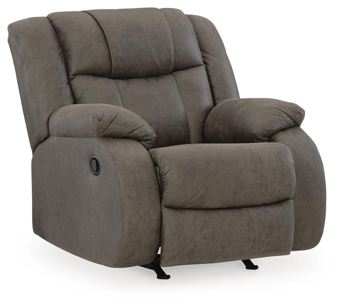 Gunmetal, full recliner in closed position