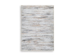 Gray/Brown/White 59.75" x 84", complete rug product view - 5