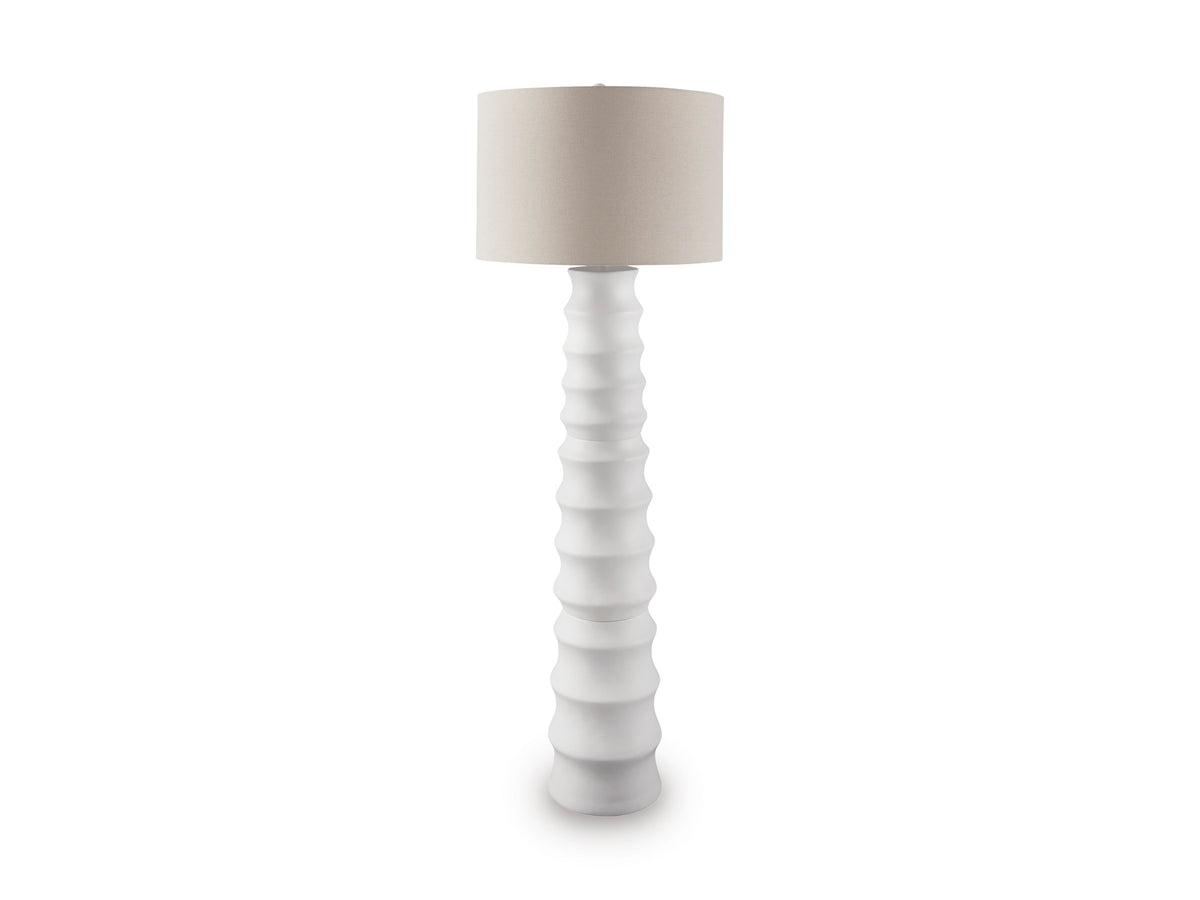 White floor lamp, full product view