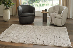 Brown/Taupe 60" x 84", room view; furniture excluded - 10