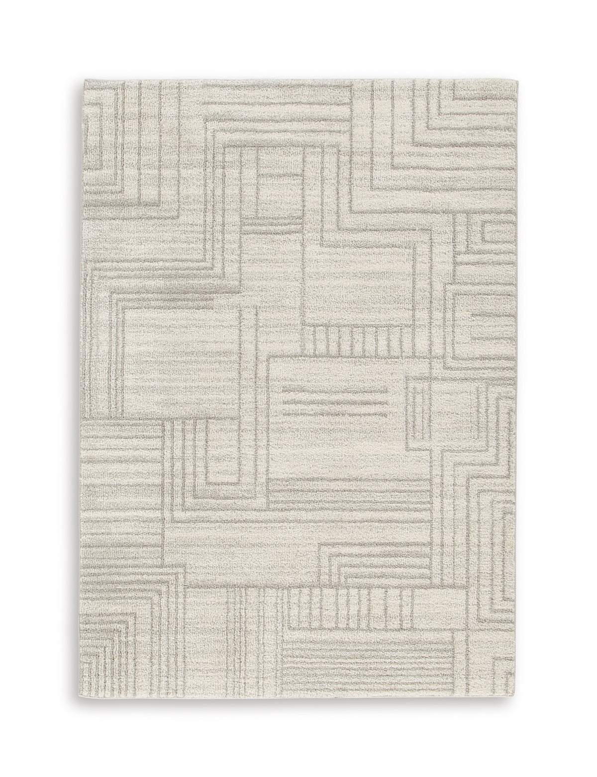 Gray/Ivory 60" x 84", complete rug product view