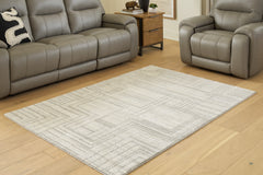 Gray/Ivory 60" x 84", room view; furniture excluded - 6