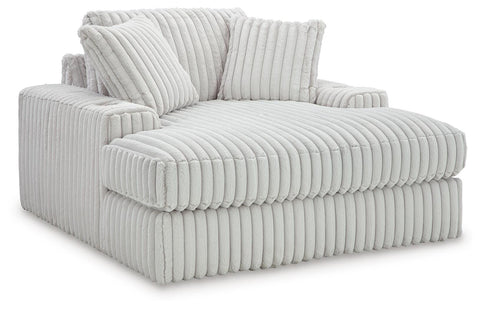 Alloy Feather-Blend Oversized Chaise with USB and Cup Holders