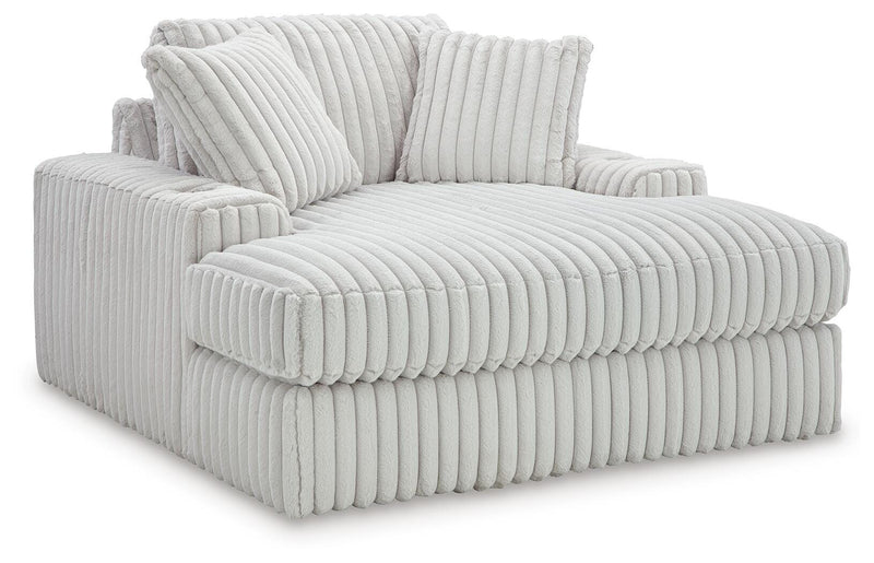 Alloy Feather-Blend Oversized Chaise with USB and Cup Holders