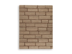 Brown 93.13" x 118.5", complete rug product view - 5