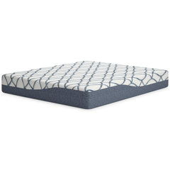White/Blue California King, full mattress product view - 1