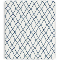 White/Blue California King, overhead full mattress product view - 3