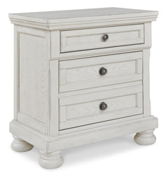Antique White, complete nightstand, angled view - 1