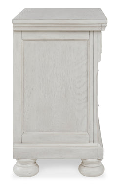 Antique White, side view of nightstand - 4