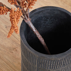 Antique Black 15.38-inch height vase, product view 4 - 4
