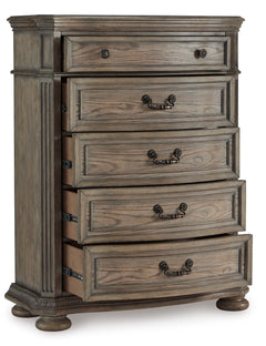 Light Brown, chest with drawers open - 2