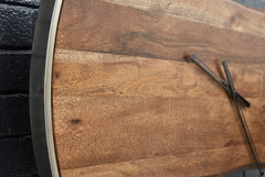 Brown/Silver Finish wall clock, product view 4 - 4