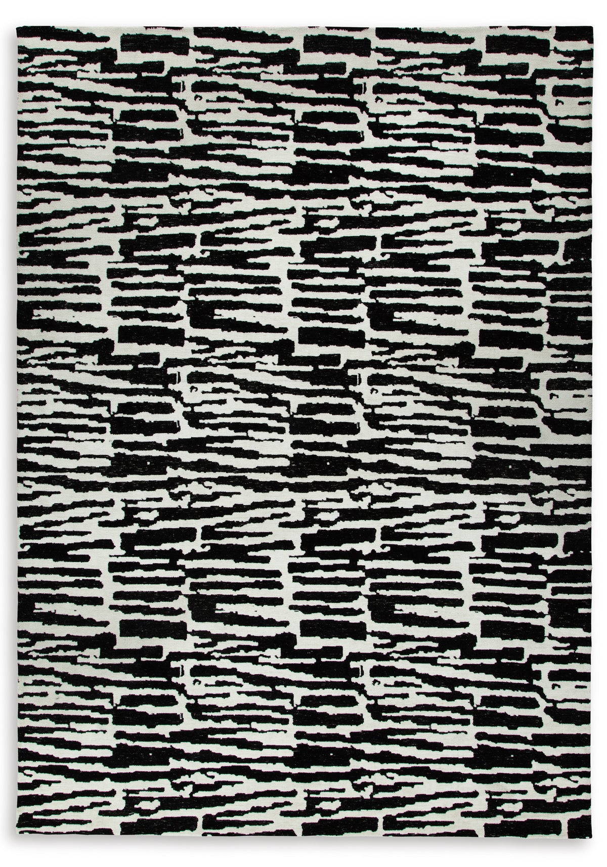 Black/Ivory 123" x 170", complete rug product view