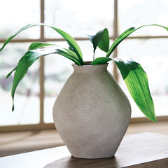 Antique Tan 11.75-inch height vase, full product view - 9