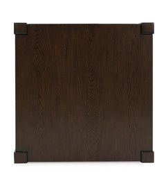 Dark Brown square end table with drawer, product view 5 - 5