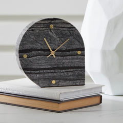 Black two-piece table clock set, product view 2 - 2