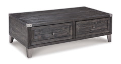 Dark Gray Lift-Top Coffee Table, full product view - 1
