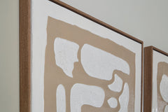 Beige/White Waldett framed canvas set, product view 4 - 4
